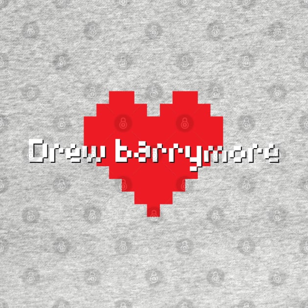 Drew barrymore -> pixel art style by LadyLily